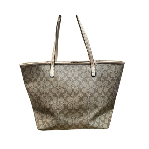 Coach Signature Canvas Medium City Tote Bag - Picture 4 of 7